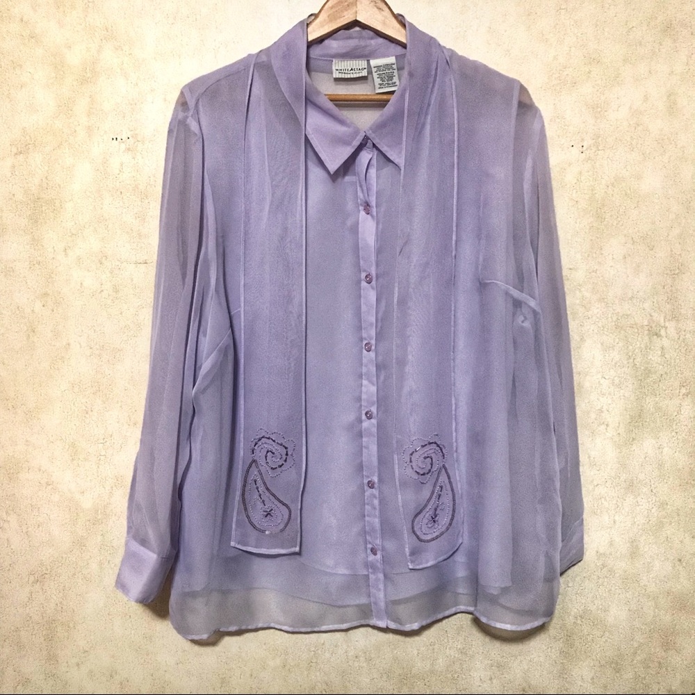 White Stag | Dress Shirt with Scarf | Size 22/24